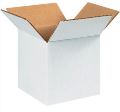 White 15 X 10 Inches Square Matte Finish Duplex Corrugated Packaging Box