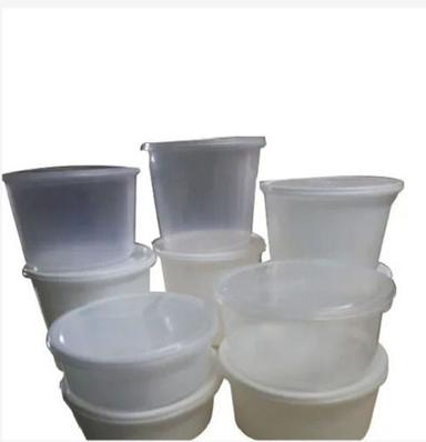 White 600 Ml Storage Capacity 8*12 Inch Round Pet Plastic Food Containers