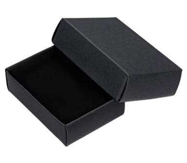  ब्लैक 5X4 इंच प्लेन रेक्टैंगुलर ग्लॉसी लैमिनेशन वॉच पैकेजिंग बॉक्स 