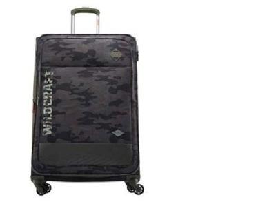 Black Printed Design Moisture Proof Top Zipper Seal Durable Wildcraft Pvc Trolley Suitcase