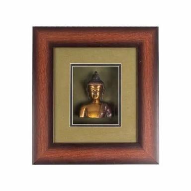 Polished Brown Teak Wood Cg14 Buddha Square Wall Frame