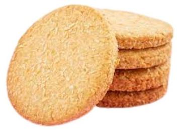 Round Sweet Semi Hard Texture A-Grade Coconut Biscuit Fat Content (%): 7 Percentage ( % )