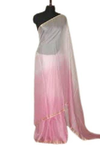 Casual Light Weight Kota Silk Chiffon Saree With Unstitched Blouse Piece