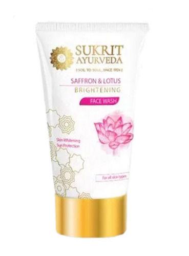 Uv Blocking Smooth Texture Saffron And Lotus Brightening Ayurvedic Face Wash
