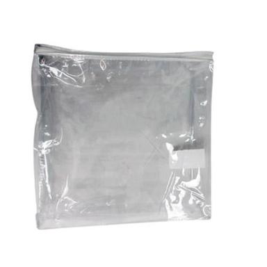White Rectangular Shaped Poly Vinyl Chloride Zipper Bag For Bedsheet Packaging
