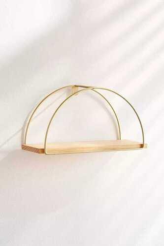 Rust Proof Brass Wall Shelf For Home And Hotel Use