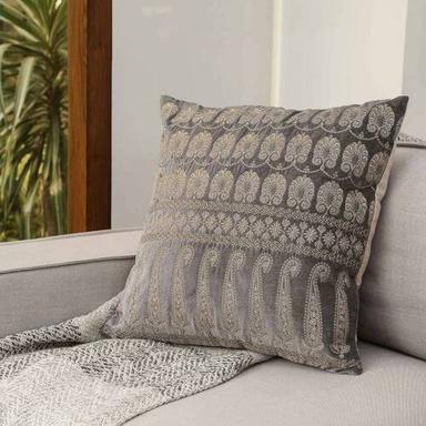 Square Printed Cotton Applique Pillow Cover For Bedroom Use