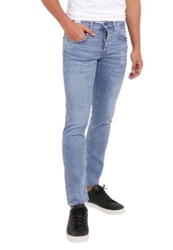 Washable Mens Plain Casual Wear Blue Denim Jeans