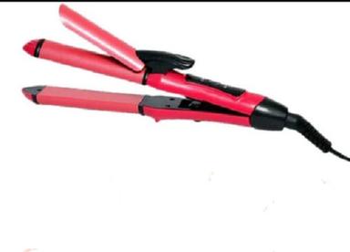 Pink 240 Volt Plastic Round Electrical Hair Straighteners