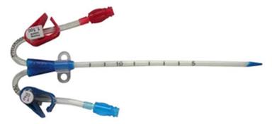 Multicolor Light Weight Curved Plastic Body Dual Lumen Catheter For Hospital