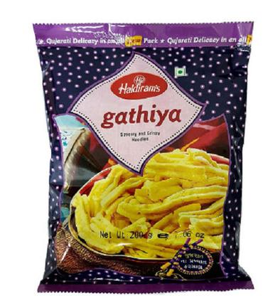 Crispy And Salty Fried Gathiya Namkeen With 6 Month Shelf Life - 200 Gram Packaging: Bag