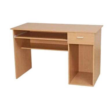 Machine Made Polished Finish Rectangular Eco Friendly One Drawer Solid Wooden Computer Table 