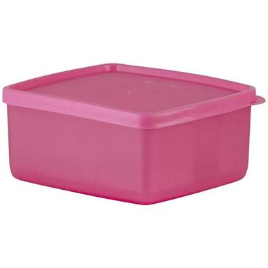 Pink 600 Milliliter Rectangular Color Coated Plain Plastic Container For Food