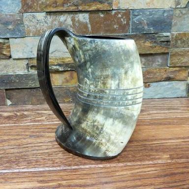 White & Black Handmade Horn Mug For Tea, Coffee And Beverages
