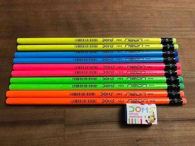 Powder Doms Neon Colour Pencil For Coloring, 175 - 180 Mm Size