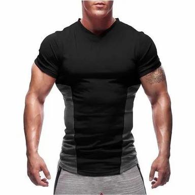 Men Slim Fit Short Sleeves Plain Cotton T Shirt For Casual Wear Application: Construction