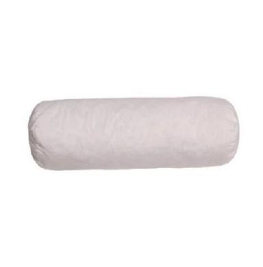 White Foam Filling Cotton Plain Back Bolster Pillow - Size 8 X 22 Inches