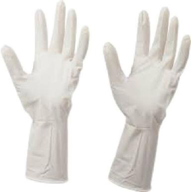 White Sterilized Flexible Elastic Full Figure Nitrile Disposable Surgical Gloves