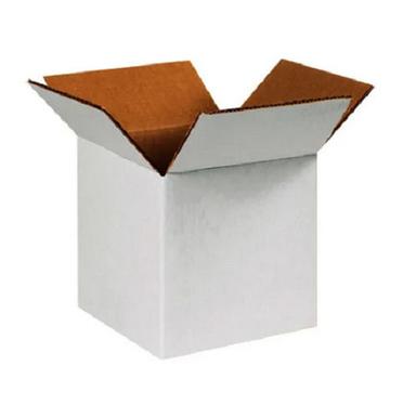 White 7X4X2.5 Inch Smooth Finish Duplex Corrugated Boxes For Apparel Packaging