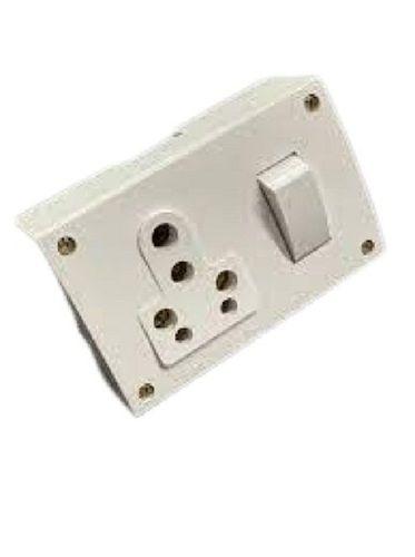 White Shock Resistance Rectangular Matte Finish Polycarbonate Electric Switch Box