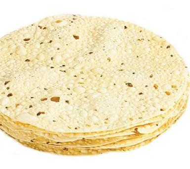 5 Inch Size Round Shape Salty Taste Solid Suji Papad Carbohydrate: 6 Grams (G)