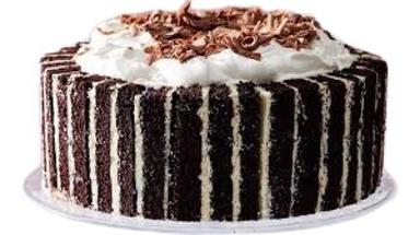  व्हाइट चॉकलेट केक के साथ गोल आकार का मीठा स्वादिष्ट भूरा अतिरिक्त सामग्री: दूध 