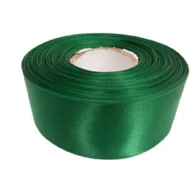 Green 20 Meter Plain One Sided Satin Ribbon For Symbolic Purposes