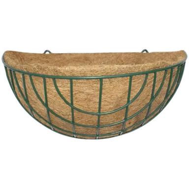  रोपण के लिए भूरा 8 इंच व्यास वाला पर्यावरण अनुकूल नारियल कॉयर गोल हैंगिंग बास्केट 