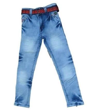 Plain Dyed Regular Fit Denim Jeans For Kids Age Group: 9-10 Years