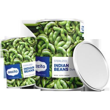 100% Fresh Ready To Cook Canned Green Indian Beans Shelf Life: 24 Months