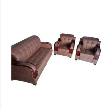 22 Inches Modern Wooden And Leather Sofa Set For Living Room  No Assembly Required