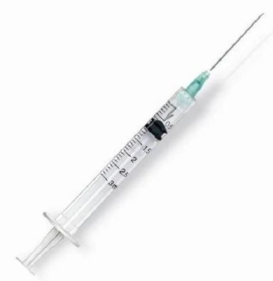 Stainless Steel Needle Plastic Syringe Size: 8 Cm