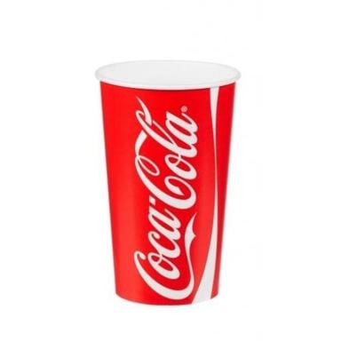 सफेद और लाल 250 मिलीलीटर 3.5 इंच गोल पर्यावरण के अनुकूल मुद्रित कोल्ड ड्रिंक पेपर कप
