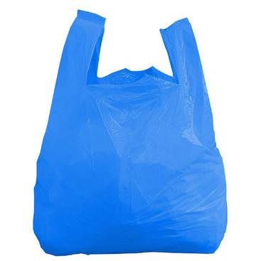 Blue 14X9 Inches Flexiloop Handle Pp Plastic Plain Carrier Bag