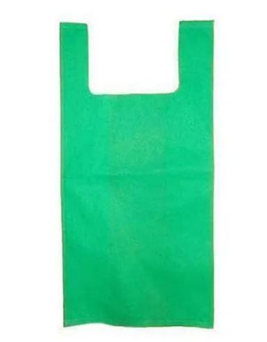 Green 15X10 Inches Disposable Flexiloop Handle Non Woven U Cut Bag