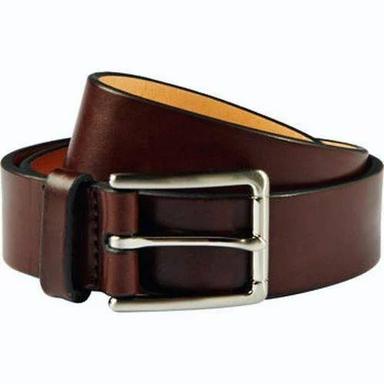 Casual Wear Mens Pin Buckle Type Brown Genuine Leather Belt
