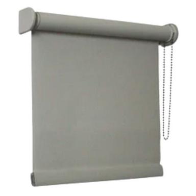 Grey Water Resistant Plain Fabric Roller Window Curtain 