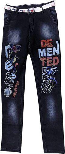 Casual Wear Regular Fit Comfortable Printed Denim Jeans For Boys Age Group: 13-15 Years