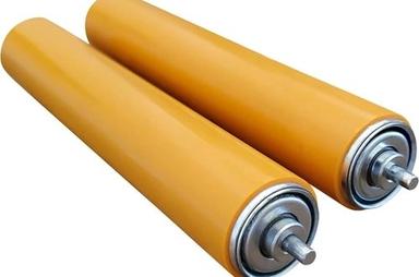 Polished Yellow Polyurethane Pp Coated Roller For Conveyor Use