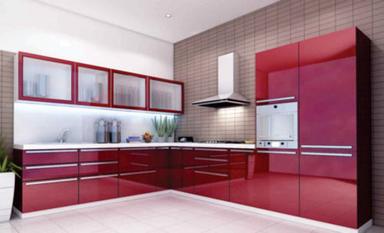 Corrosion Resistant Modern Marble Countertop Acrylic Modular Kitchen For Interior Use No Assembly Required