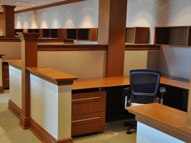 Modern Design Brown Wooden Office Workstation