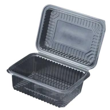 Transparent Rectangular Disposable Plastic Food Container For Food Packaging 