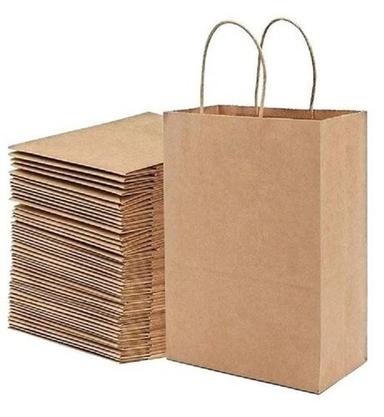 Brown 4 Kg Load Capacity Offset Printing Surface Handling Rectangular Paper Bag