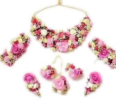 Skin Friendly And Lightweight Plastic Flower Jewellery Set Drop Earrings