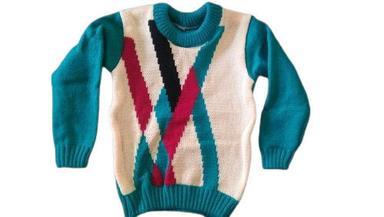 Multicolor Full Sleeve Soft And Warm Knitted Woolen Sweater For Baby 