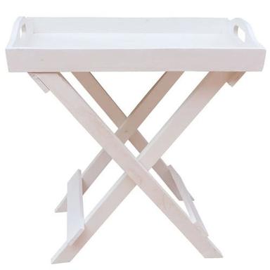 Handmade Modern Powder Coated Rectangular Wooden Folding Tray Table