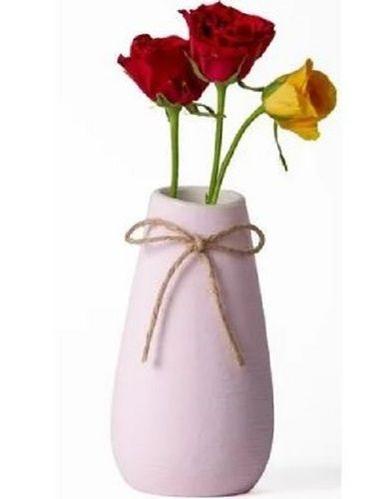 10 Inch Height Round Plain Ceramic Flower Vase For Home Decoration Weight: 200 Grams (G)