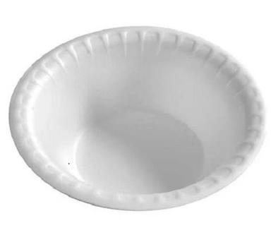 250 Ml Capacity Round Plain Thermocol Disposable Bowls Application: For Event And Party Supplies