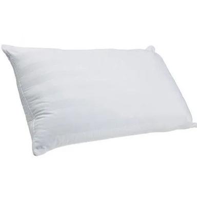 White Comfortable Rectangular Soft Plain Dyed Cotton Pillow 