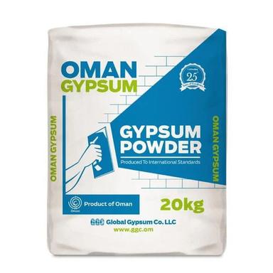 20kg Bag Pack Oman White Gypsum Powder For Construction